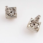 الصين Designs men women square gold silver statement earrings E30186 الصانع