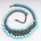 الصين Environmental Candy Color Beaded Chain Necklace الصانع