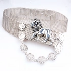 الصين Handmade fashion chain lion head wire mesh metal belt BT60058 الصانع