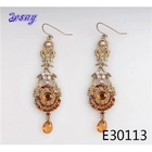 الصين Indian chandelier cheap gold rhinestone women fashion earring E30113 الصانع