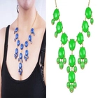 الصين Resin Fresh Color Bubble Beaded Necklace N90013 الصانع