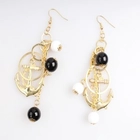 중국 Seed bead anchor hanging gold jhumka earrings designs E30083 제조업체
