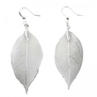 China Silver Color  Natural Leaf Dangle Statement Necklaces Earrings for Women Jewelry manufacturer