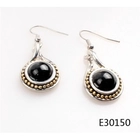 الصين Silver black free seed bead designs dangling earring E30150 الصانع
