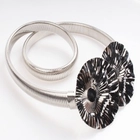 الصين Silver plated patterns Martial arts spiral metal belt BT60047 الصانع