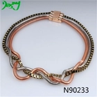 الصين box snake chain braided magnetic choker necklace N90233 الصانع