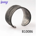 الصين cheap wholesale pave chain link plain metal cuff bracelet B10086 الصانع
