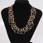 中国 circless link gold statement choker necklace N90358 メーカー