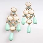 الصين color change teardrop round shaped resin diamond drop earrings الصانع