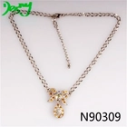 الصين color rhinestone butterfly ties chains necklace N90309 الصانع