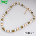 الصين colorful jewelry opal mardi gras seed beads necklace N90228 الصانع