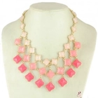 China colorful resin gemstone twisted wire necklace ZN008 manufacturer
