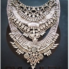 الصين crystal rhinestone flower jewellery statement necklace TBN011 الصانع