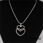 الصين crystal sex double hearts charmed pendant necklace N90280 الصانع