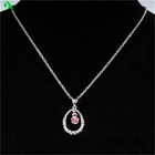 الصين diamond designs teardrop shaped pendant necklace N90284 الصانع