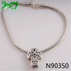 الصين ethnic jewelry silver chain cross pendant necklace N90350 الصانع