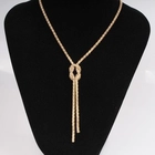 China fashion couple gold chain platinum tassel necklace N90289 manufacturer