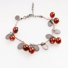 الصين fashion jewelry gold chain charm glass bead bracelet B10156 الصانع
