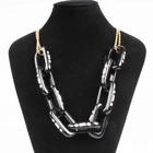 中国 fashion jewelry resin rhinestone chain choker necklace N90458 メーカー