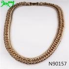 الصين fashion jewelry simple men 18k gold cuban chain necklace N90157 الصانع
