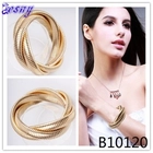 الصين fashionable braided latest designs elastic gold bangles bracelets الصانع