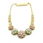 الصين gold chain colorful hawaiian flower moonstone collar necklace الصانع