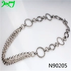 الصين heavy black man silver chain gold statement necklace N90205 الصانع