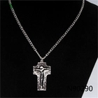 الصين jewelry silver jesus christian cross pendant necklace N90290 الصانع