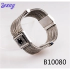 الصين men and women silver flower chain magnet bracelet B10080 الصانع