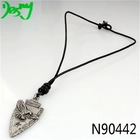 الصين mens vintage boutique shield owl pendant necklace N90442 الصانع
