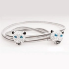 中国 new silver tiger head rhinestone women elastic sash belt BT60001 メーカー