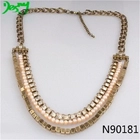 الصين rhinestone baroque pearl empty cup chain necklace N90181 الصانع