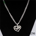 الصين silver crystal sex love letter heart charmed necklace N90296 الصانع