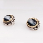 الصين silver jhumka colorful moonstone clip on earrings E30027 الصانع