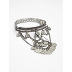 China silver metal multi-layer coin charm shiva eye chain bracelet manufacturer