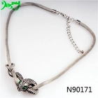 الصين silver snake shape jewelry diamond choker necklace N90171 الصانع