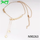 الصين swarovski crystal gold heart pendant lariat necklace N90263 الصانع