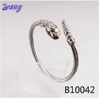 الصين thin crystal bangle silver snake shape jewelry bracelet B10042 الصانع