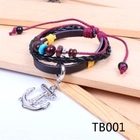 China zinc fancy men's anchor bracelet charm alloy bangle bracelets manufacturer