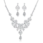 China Bridal ornament butterfly design big drop necklace earrings wedding accessories for women New Arrive manufacturer
