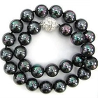 China Classically Elegant Black South Sea Pearl Necklace For Women manufacturer