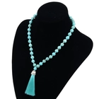 China Fashion Newest Black Agate, Turquoise or White Necklace Tassel Necklace Pendants manufacturer