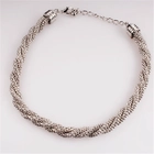 porcelana Moda de moda de diseño de trajes de joyería masculina cadenas de maíz tejidas collar con plata chapado en oro al por mayor collar fabricante