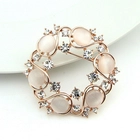 China Gold-plated Flower Cheap Wholesale Crystal Rhinestone Opal Bulk Brooch Jewelry Innovations Jewelry Gift manufacturer