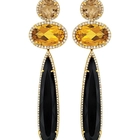 China High quality fashion austrilian stone jewelry long pendant earrings for women,Wedding fashion style CZ bridal long dangle earring jewelry manufacturer