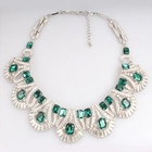 porcelana Venta caliente de vidrio colorido Joyas Collar de piedras fábrica 2017 la última moda de cristal collar de joyas collar de declaración fabricante