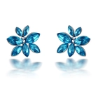 China Korean version of the new Austrian crystal earrings horse eyes flower earrings wholesale white gold earrings manufacturer