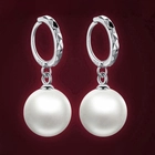 China Sterling Silver Earrings Women's 925 Sterling Silver Fashion Pearl Earrings manufacturer