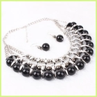 China fashion factory latest design elegant pearl necklace set charm jewelry  N1006 manufacturer