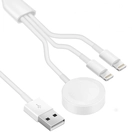 China Niedriger Preis 3 In 1 Tragbare Magnetische iWatch Drahtlose Ladegerät Mit Extra Zwei Anpassbare USB Ausgang Ladekabel (MH-D32A) Hersteller
